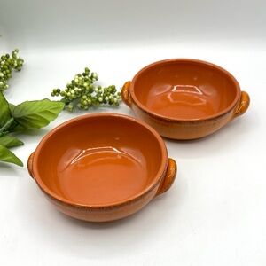 2 DeSilva Terracotta Soup Bowls. Made in Italy.